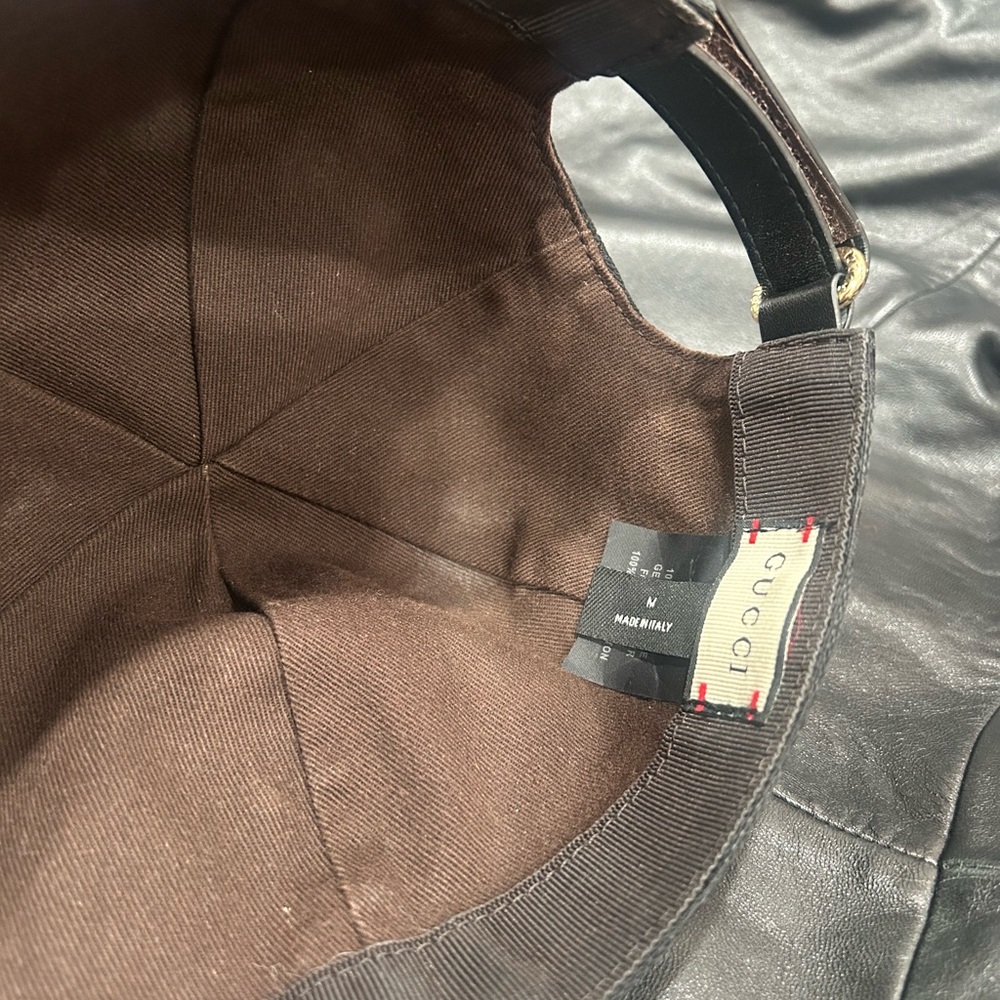 Gucci Black Monogram Baseball Cap - image 4
